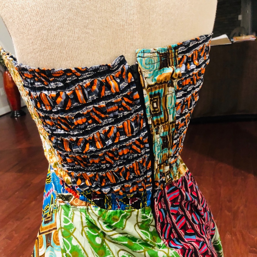 Gorgeous Ankara Patchwork Strapless Flair Dress - image 4